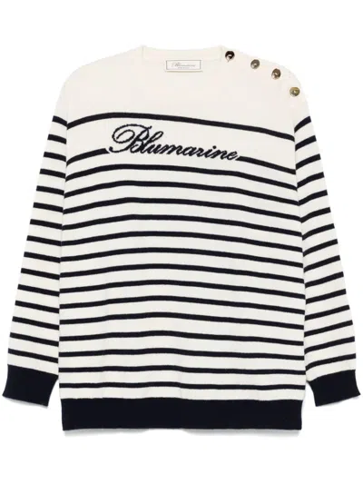 Blumarine Ribbed Crewneck In White