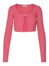 Blumarine Maglia Crop In Fuchsia