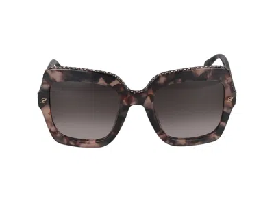 Blumarine Sunglasses In Havana Brown/pink