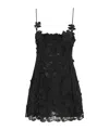 Blumarine Floral-lace Mini Dress In Black