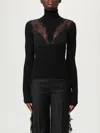 Blumarine Maglione In Misto Lana Nera Donna In Black
