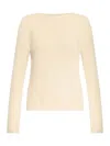 Blumarine Heart-detail Knitted Jumper In Cream