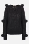 Blumarine Knitwear In Black Wool