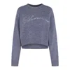 Blumarine Crystal-embellished Wool Sweater In Gray