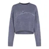 Blumarine Crystal-embellished Wool Sweater In Blue