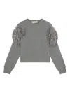 Blumarine Grey Wool Sweater In Gray