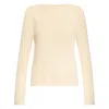 Blumarine Heart-detail Knitted Jumper In Neutrals