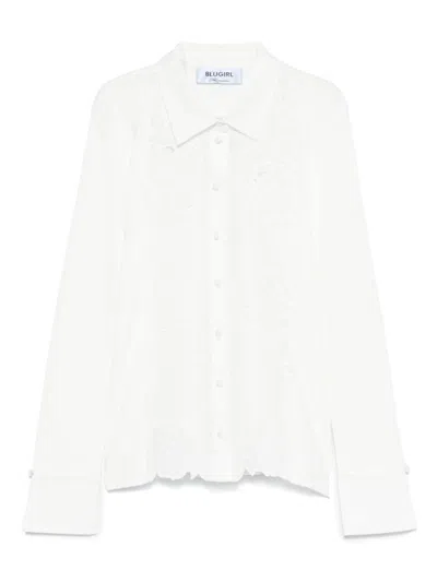 BLUMARINE BLUMARINE WHITE LONG SLEEVES SHIRT
