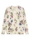 Blumarine Floral-beaded Cardigan In White