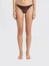 Blumarine Metallic-effect Bikini Bottom In Brown