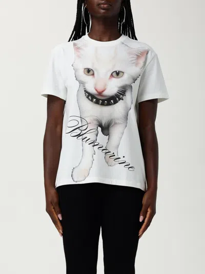 BLUMARINE T-SHIRT BLUMARINE WOMAN COLOR WHITE,H22349001