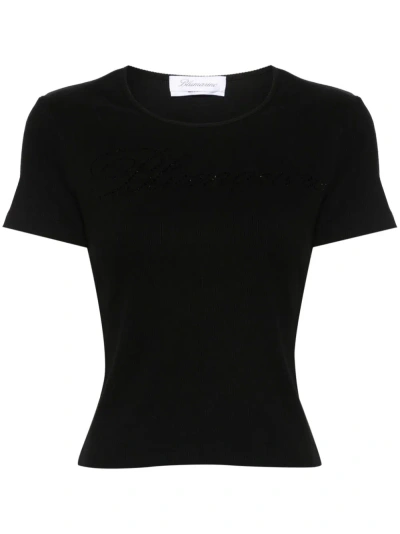 Blumarine T-shirt Con Logo  In Black