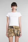 Blumarine T-shirt With Studs And Rhinestone Embroidery In White