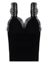 Blumarine Lace-trimmed Ribbed Top