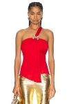 Blumarine Tank Top In Lipstick Red