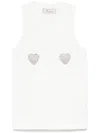 Blumarine Tanktop Mit Perlen In Weiss