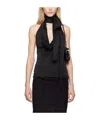 Blumarine Black Halter Neck Tank Top In Black