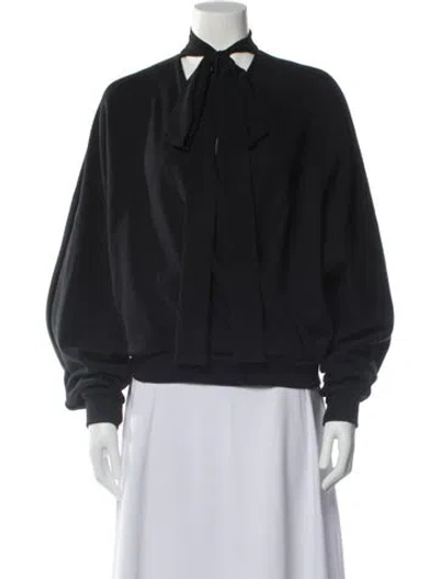 Pre-owned Blumarine Tie Neck Long Sleeve Sweatshirt W/ Tags In Gray