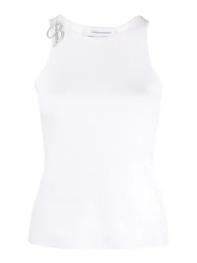 Blumarine Tank Top In White