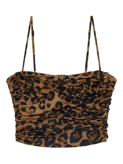 Blumarine Top In Animal Print