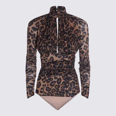 BLUMARINE TOP BROWN SUGAR/BLACK
