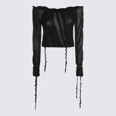 Blumarine Top Nero In Black