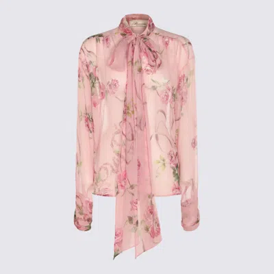 BLUMARINE BLUMARINE PINK SILK TOP