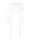 Blumarine T-shirt With Flounces And Ruffles In White