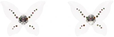 Blumarine Transparent Farfalla Earrings In N0989 Trasparente