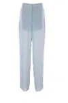 Blumarine Georgette Trousers In Blue