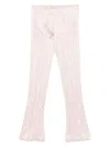 Blumarine Straight Leg Pants In Crinkled Satin In Neutral
