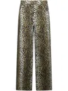Blumarine Animalier Five Pocket Trousers In Brown