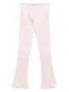 Blumarine Straight Leg Pants In Crinkled Satin In Neutral