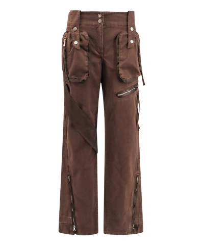 Blumarine Trousers In Brown