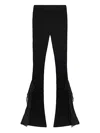 Blumarine Knit Insert Lace Pants In Black