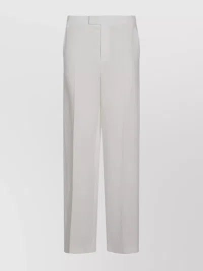 Blumarine Trousers With Front And Back Pockets In White