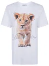 Blumarine Lion-print Crystal-embellished T-shirt In White