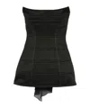 Blumarine Strapless Panelled Dress In Black