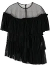 Blumarine Layered Blouse In Black  