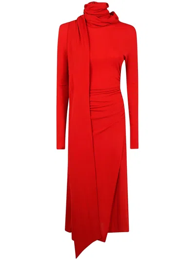 BLUMARINE BLUMARINE TURTLE NECK JERSEY DRESS