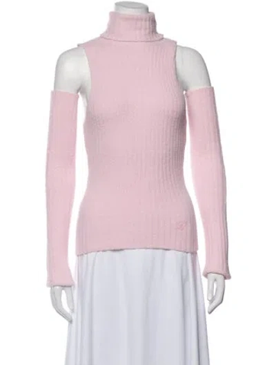 Pre-owned Blumarine Turtleneck Long Sleeve Top In Pink