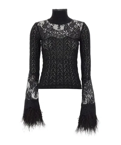 Blumarine Turtleneck Sweater In Black
