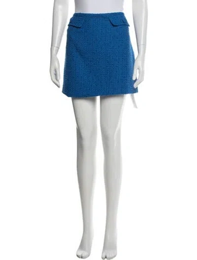 Pre-owned Blumarine Tweed Pattern Mini Skirt In Multi