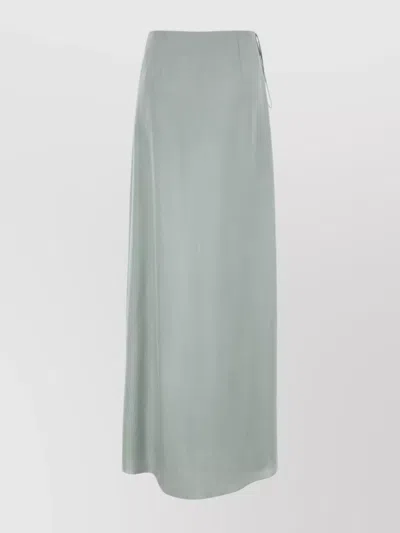 Blumarine Twill Pant With Wide Leg And Side Tie