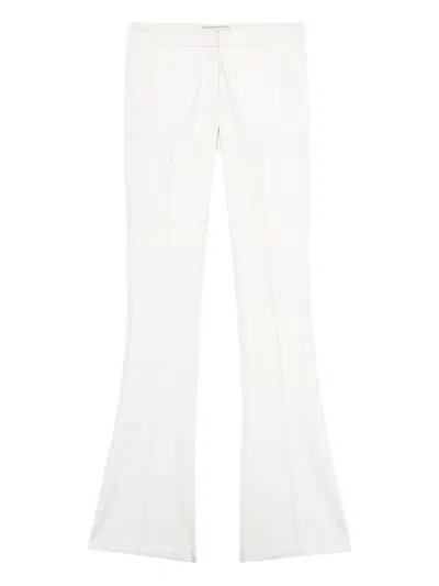 Blumarine Twill Trousers In White