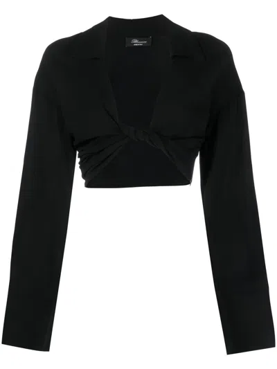 BLUMARINE TWIST-DETAIL CROPPED TOP
