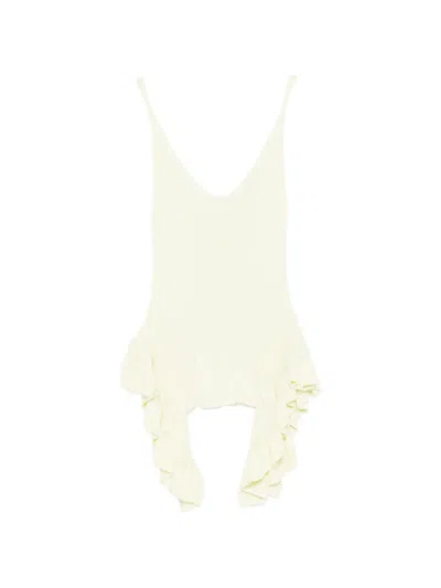 Blumarine V-neck Top In Neutral