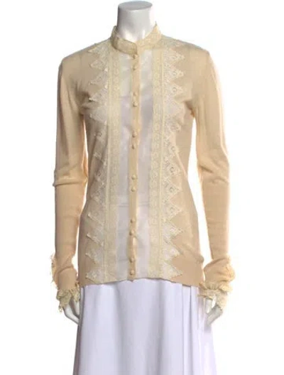 Pre-owned Blumarine Vintage 1990's Button-up Top In Neutrals