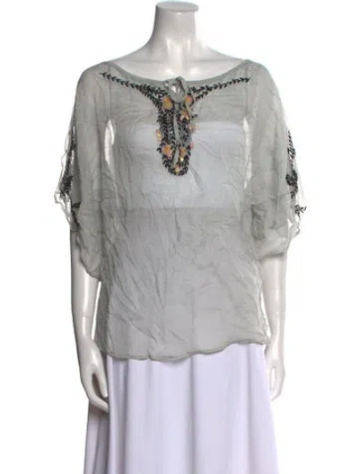 Pre-owned Blumarine Vintage 2000's Blouse In Gray