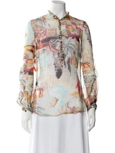 Pre-owned Blumarine Vintage 2000's Blouse In Neutral